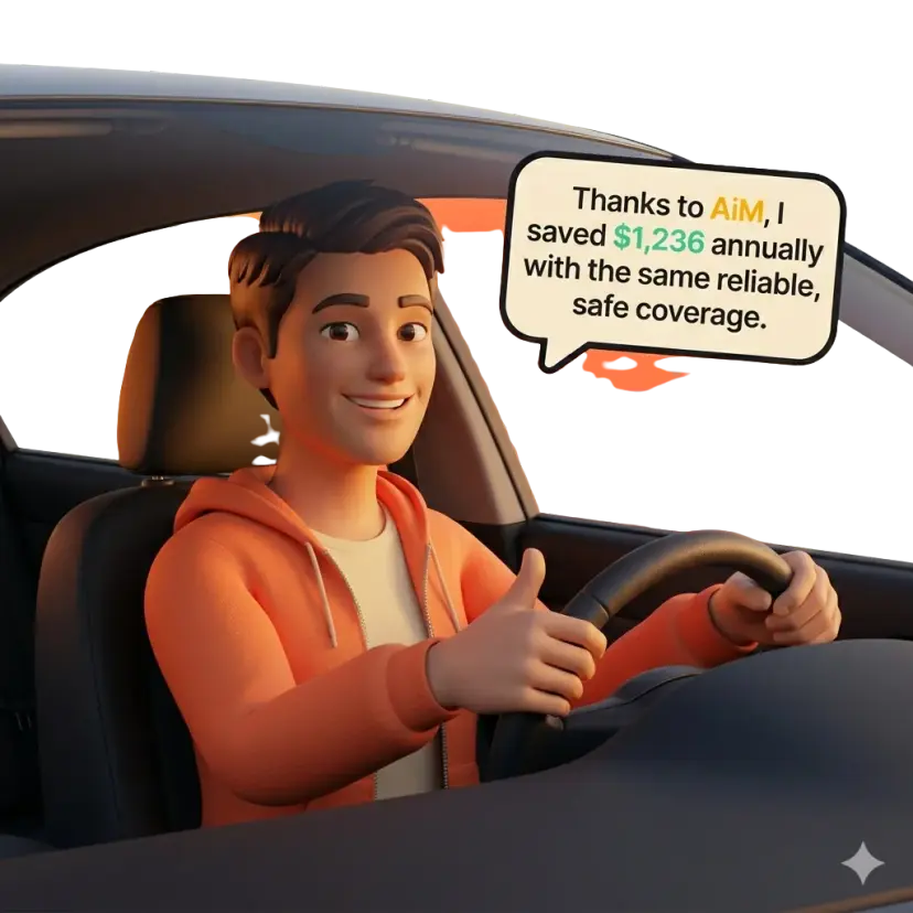 Daniel R., AiM client who saved $1,236 a year on auto insurance